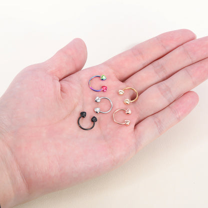 16G-Peach-Heart-BCR-Nose-Rings-Horseshoe-Nose-Septum-Piercing-Stainless-Steel-Lip-Piercing