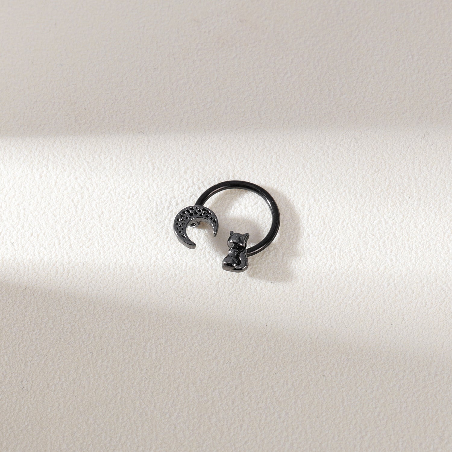 16G-Black-Moon-Cat-BCR-Nose-Rings-Horseshoe-Shape-Nose-Septum-Rings-Stainless-Steel-Septum-Clicker-Piercing