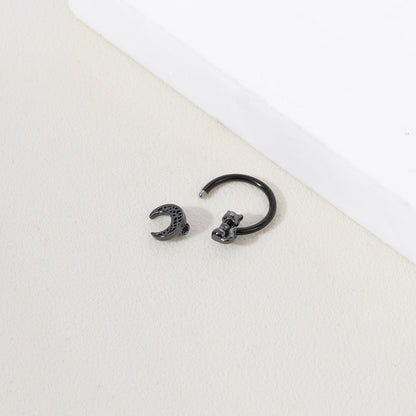 16G-Black-Moon-Cat-BCR-Nose-Rings-Horseshoe-Shape-Nose-Septum-Rings-Stainless-Steel-Septum-Clicker-Piercing