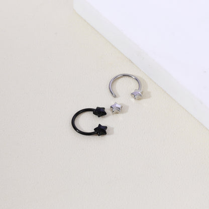 16G-Star-Nose-Rings-Horseshoe-Shape-Nose-Septum-Rings-Stainless-Steel-Septum-Clicker-Piercing