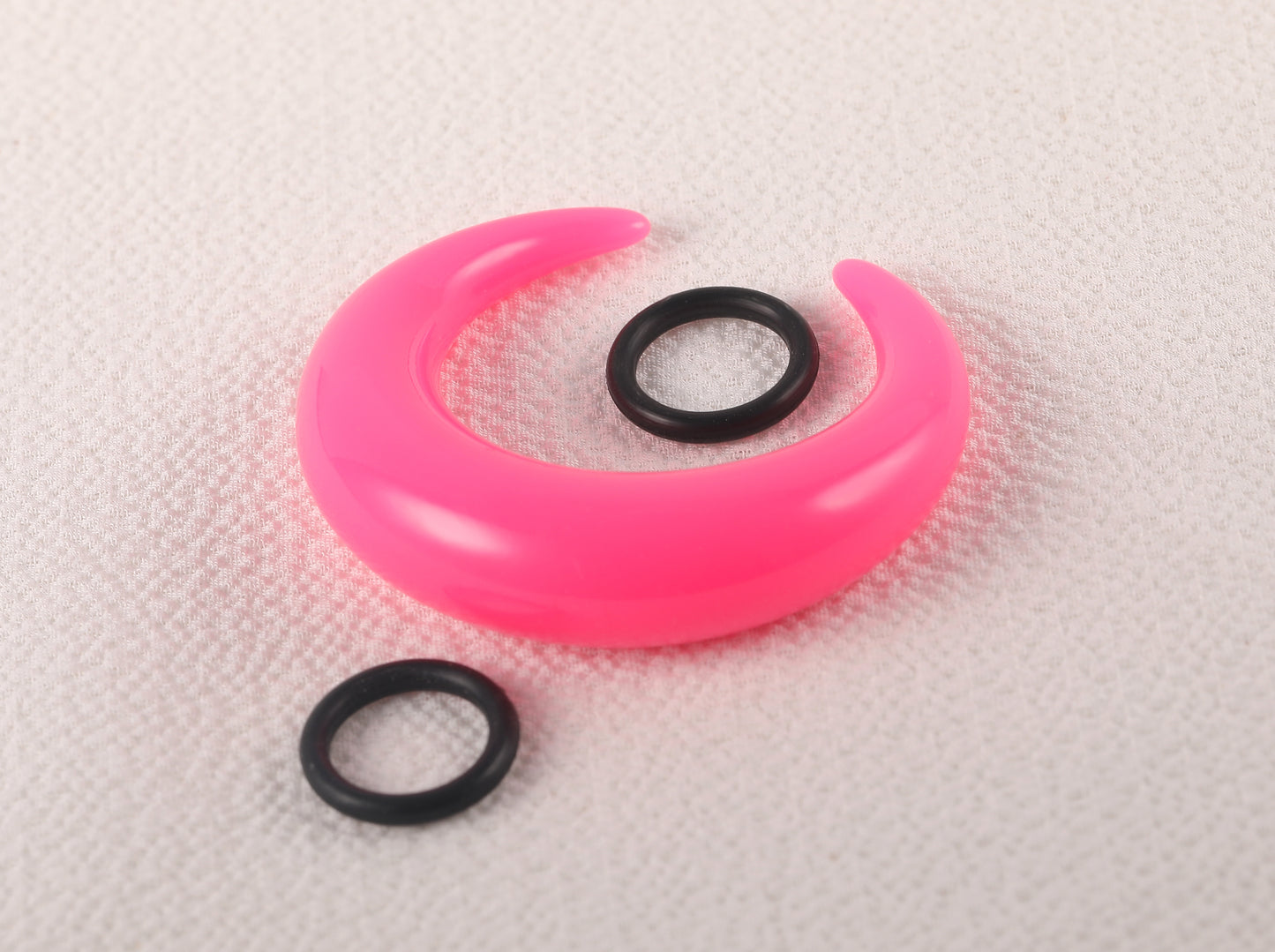 14g-00g Pink Horns Nose Septum Ring or Ear Plug Gauge