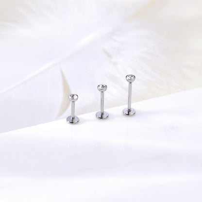 16g/18g Shiny Crystal Labret Ring Threadless Labret Studs Monroe Medusa Piercing