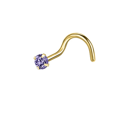 6-Pcs/Set-20G-Violet-Blue-Zircon-Nose-Studs-Piercing-Crokscrew-Nose-Rings-Gold-Plated-Nostril-Piercing