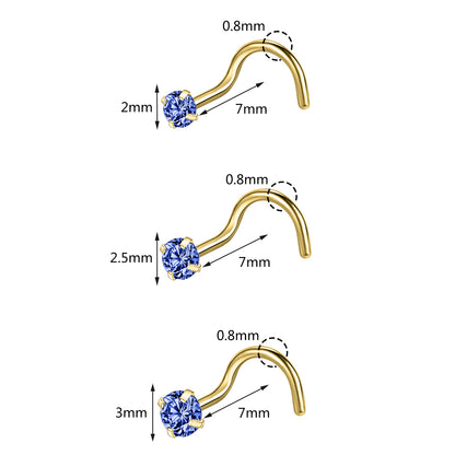 6-Pcs/Set-20G-Dark-Blue-Zircon-Nose-Studs-Piercing-Crokscrew-Nose-Rings-Gold-Plated-Nostril-Piercing