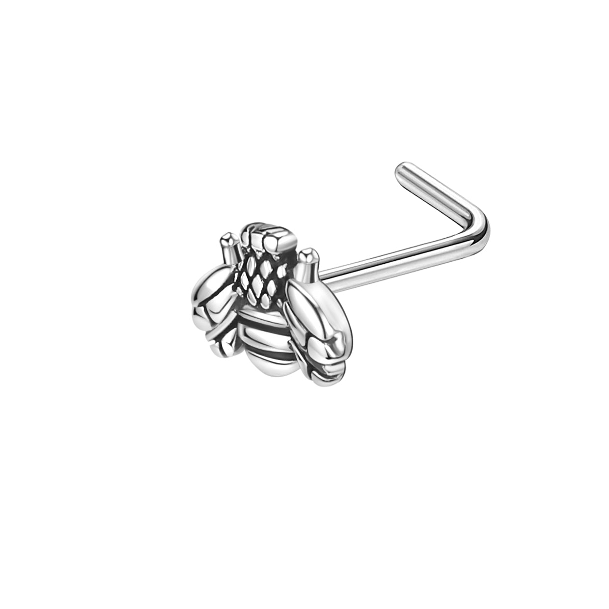 20G-Little-Bee-Nose-Studs-Piercing-Nose-Bone-Shape-L-Shape-Crokscrew-Nose-Rings-Stainless-Steel-Nostril Piercing