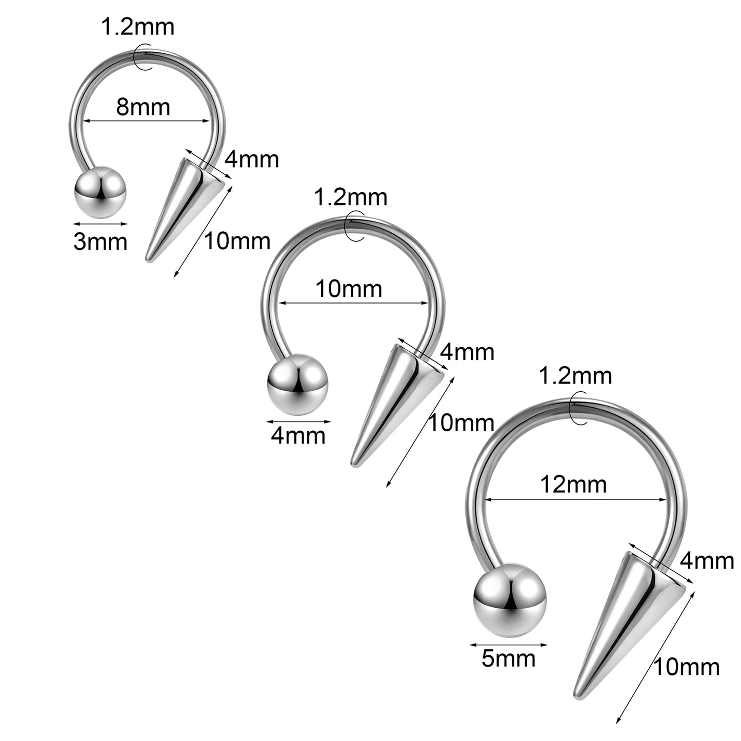 16G-Steel-Ball-Horseshoe-Nose-Septum-Ring-C-Shape-Nose-Stud-Septum-Rings-Piercing