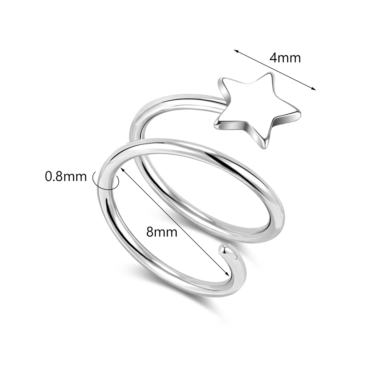 20G-Star-Nose-Rings-Double-Layered-Spiral-Nose-Piercing-Stainless-Steel-Nostril-Rings