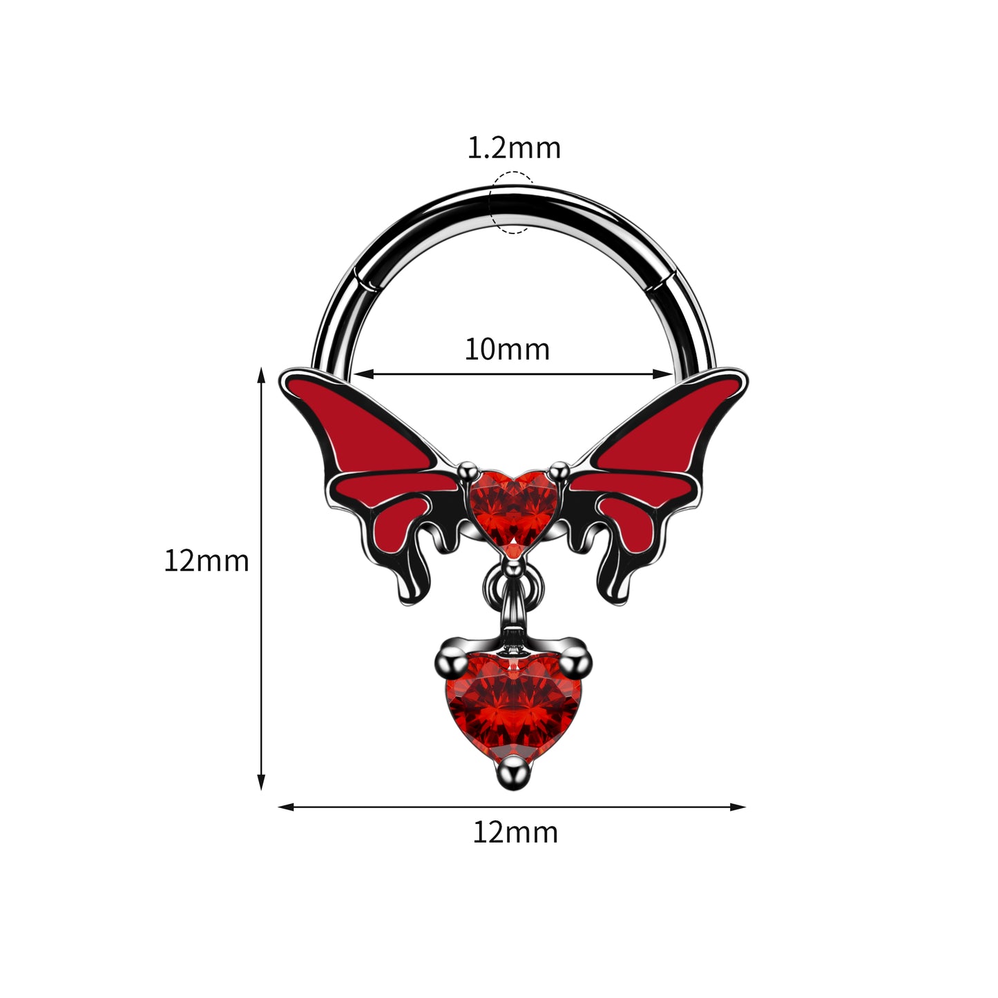 16G-Black-Red-Butterfly-Nose-Rings-Red-Zirconal-Septum-Rings-Stainless-Steel-Ear-Cartilage-Helix-Tragus-Conch-Piercing