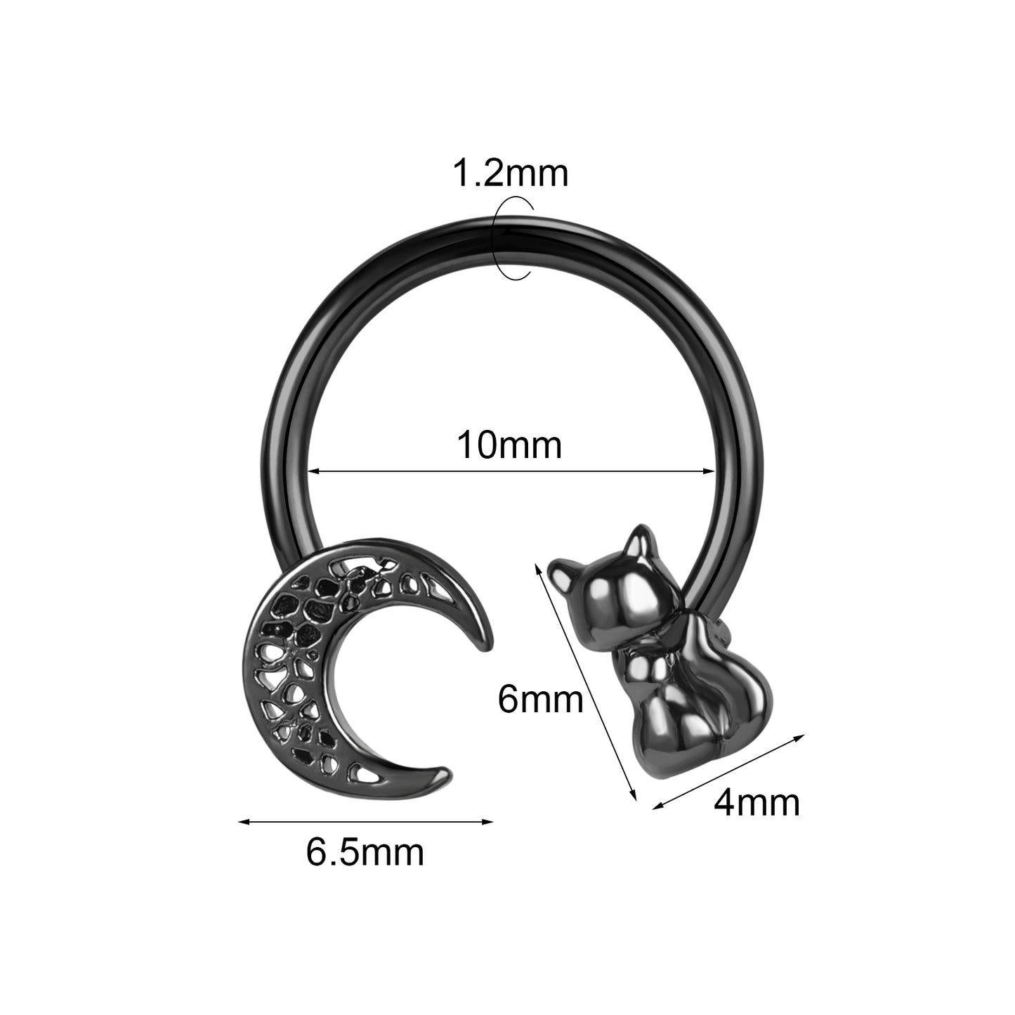 16G-Black-Moon-Cat-BCR-Nose-Rings-Horseshoe-Shape-Nose-Septum-Rings-Stainless-Steel-Septum-Clicker-Piercing