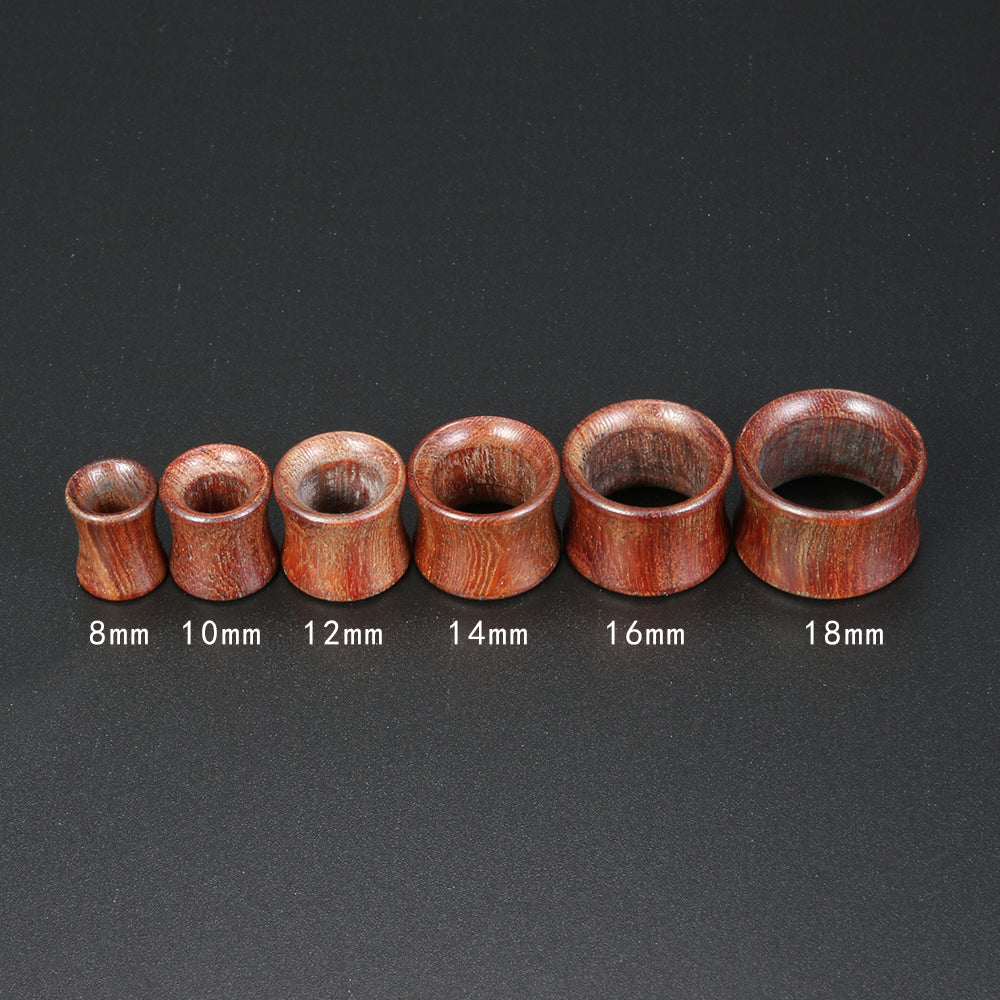 1 Pair 8-18mm Ear Plug Tunnel Wood Ear Gauges Double Flare Ear Expander Stretchers