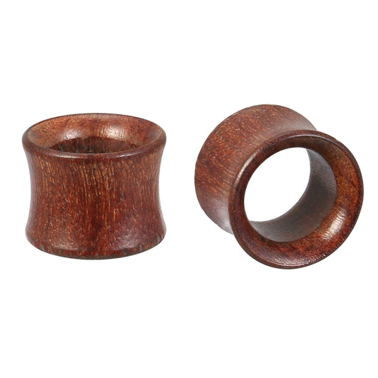 1 Pair 8-18mm Ear Plug Tunnel Wood Ear Gauges Double Flare Ear Expander Stretchers