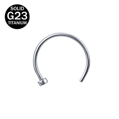 20g G23 TItanium Nose Ring U-Shaped Septum Ring Piercing Jewelry