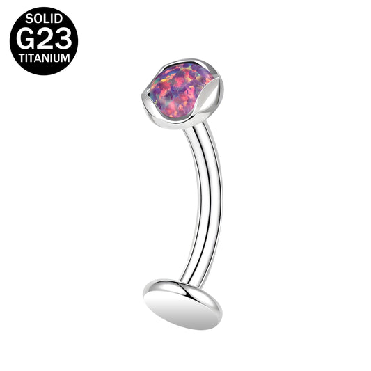 14G G23 Titanium Belly Navel Rings Pupple Opal Belly Button Rings