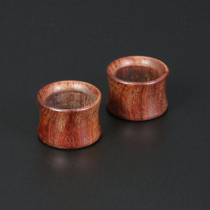 1 Pair 8-18mm Ear Plug Tunnel Wood Ear Gauges Double Flare Ear Expander Stretchers