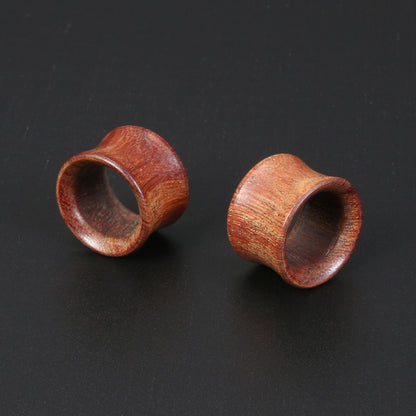 1 Pair 8-18mm Ear Plug Tunnel Wood Ear Gauges Double Flare Ear Expander Stretchers