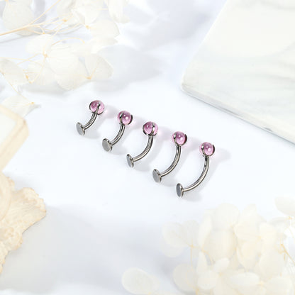 14G G23 Titanium Belly Navel Rings Pink Ball Belly Button Rings