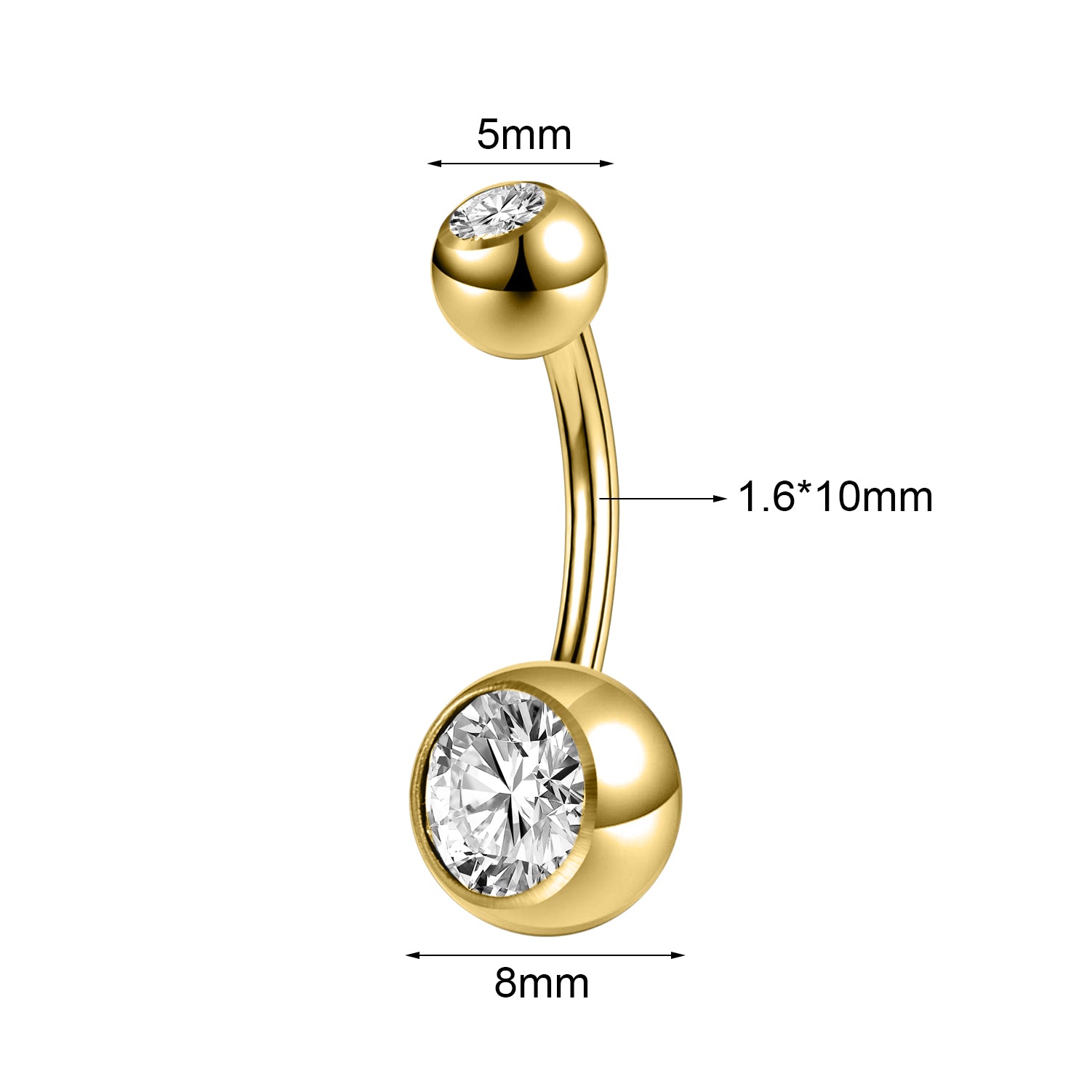 5mm belly on sale button ring