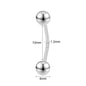 14G 925 Sterling Silver Simple Belly Navel Rings Curved Barbell Belly Button Rings