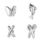 4pcs Butterfly Dermal Anchor Tops Surgical Steel Internally Threaded Skin Diver Piercings