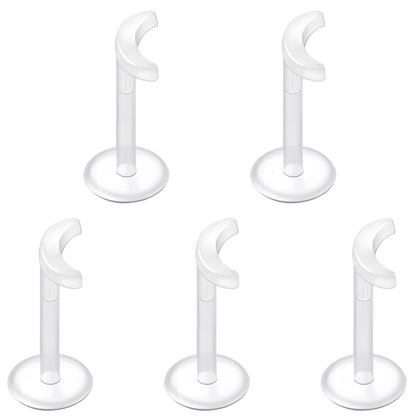 5Pcs 16g Invisible Bioflex Labret Rings Acrylic Stud Earrings Conch Helix Lip Piercing