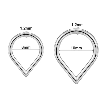 16g G23 TItanium Nose Ring Hinged Septum Ring Piercing Jewelry