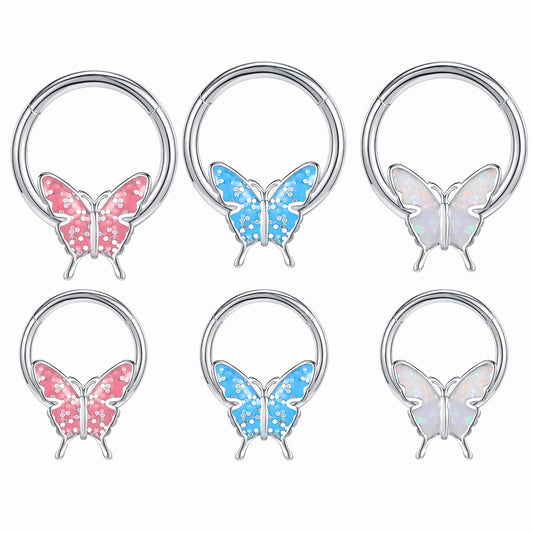 16g-3-colors-butterfly-nose-ring-septum-clicker-cartilage-helix-piercing