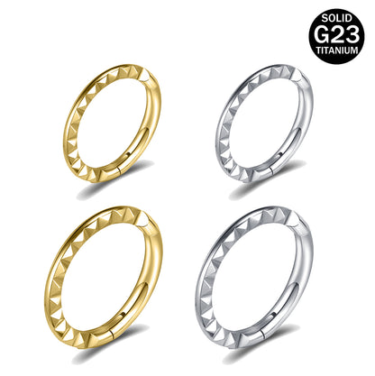 16G G23 Titanium Nose Septum Clicker Silver Gold Color Conch Helix Cartilage Piercing