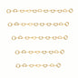 5pcs-set-stainless-steel-gold-heart-nose-stud-chain-economic-set