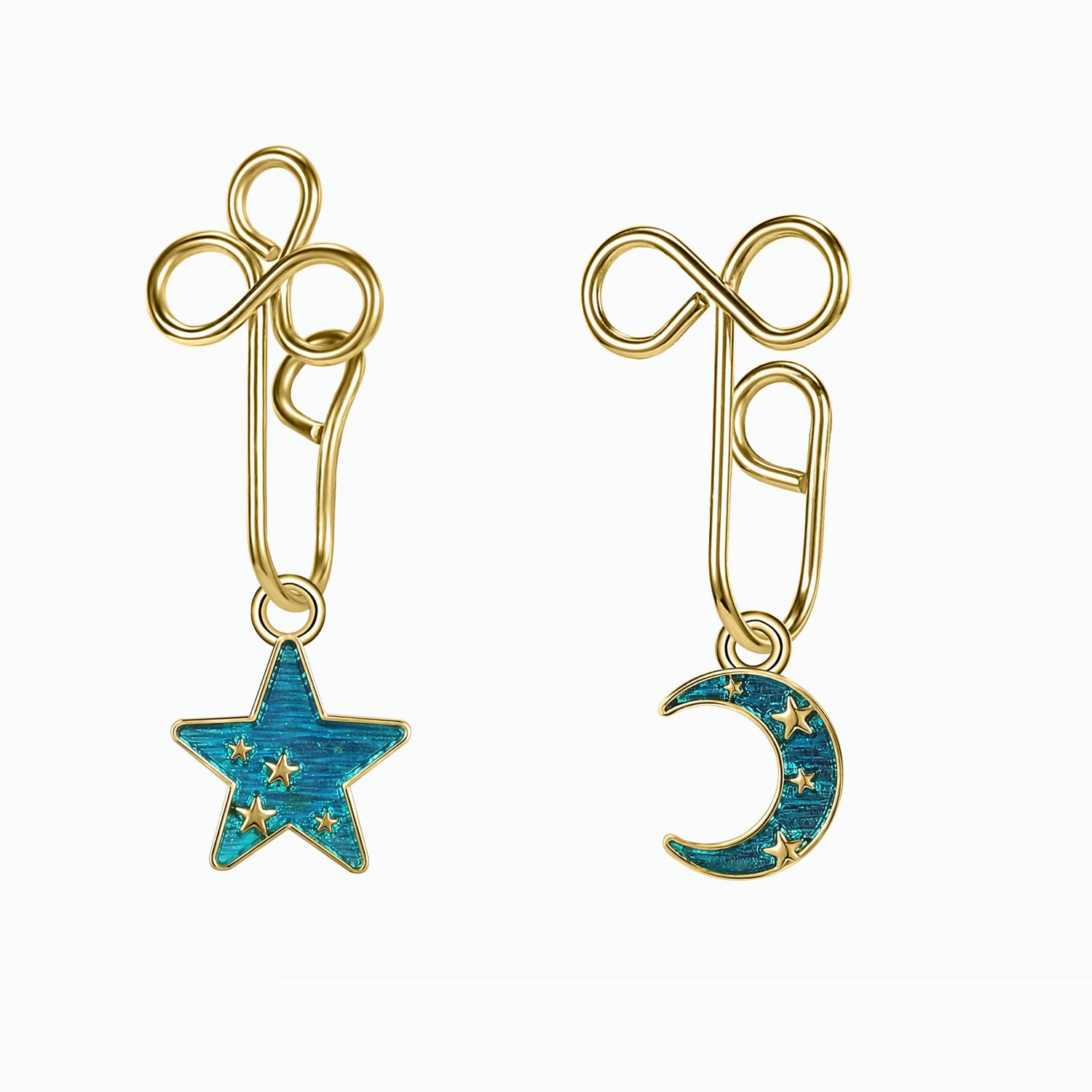 16g-gold-stainless-steel-u-shaped-nose-clip-drop-blue-star-moon-fake-nose-ring