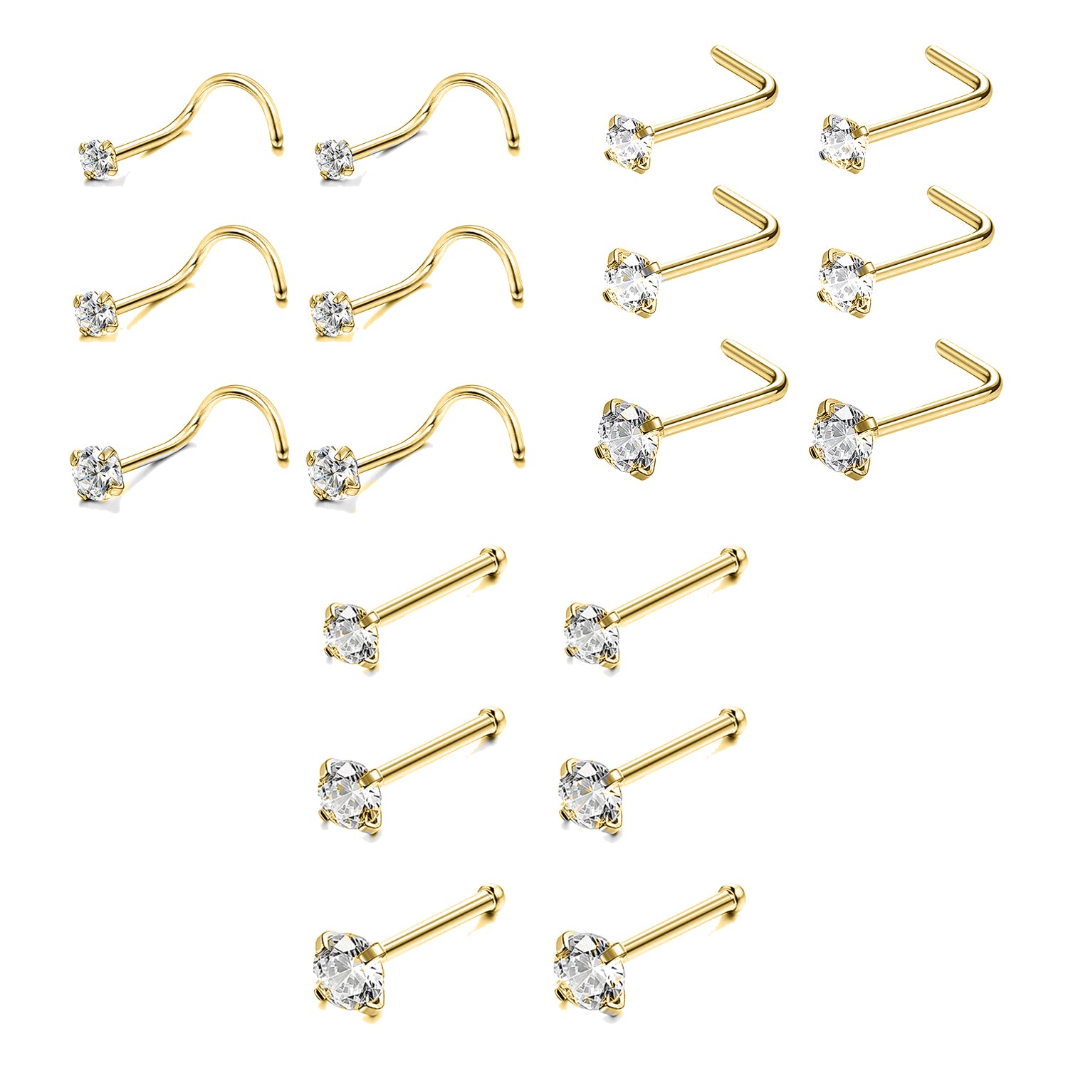 6pcs-set-gold-nose-stud-rings-crystal-nose-piercing-economic-set