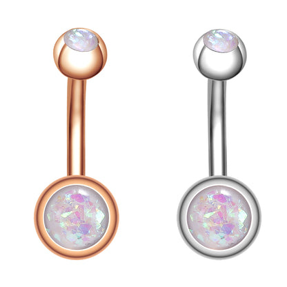 real opal belly button rings