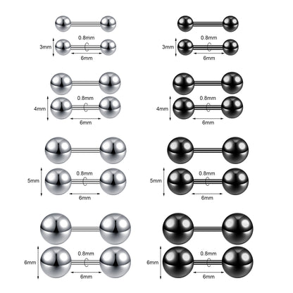 16pcs-set-ball-stud-earring-silver-black-ear-stud-economic-set