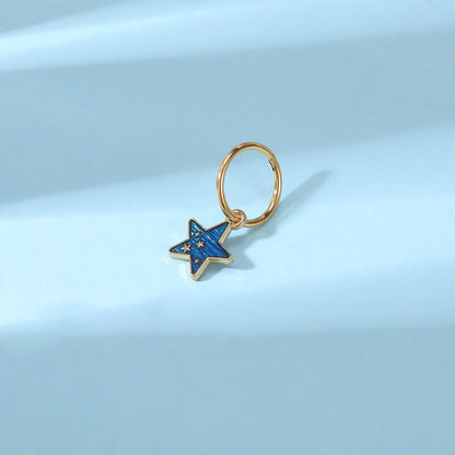 16g-blue-star-dangle-belly-button-rings-gold-hoop-belly-navel-piercing