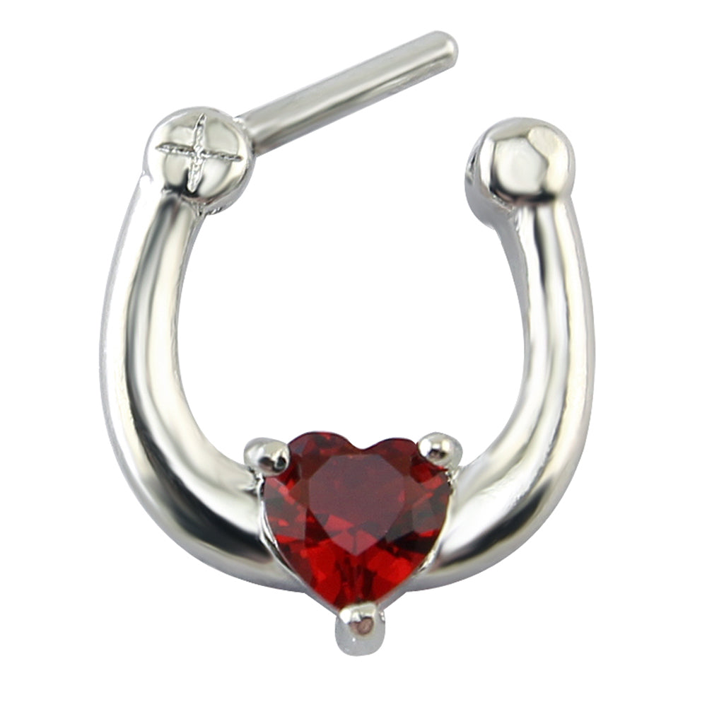 16G-Septum-Clicker-Red-Heart-Zirconia-Helix-Tragus-Cartilage-Piercing