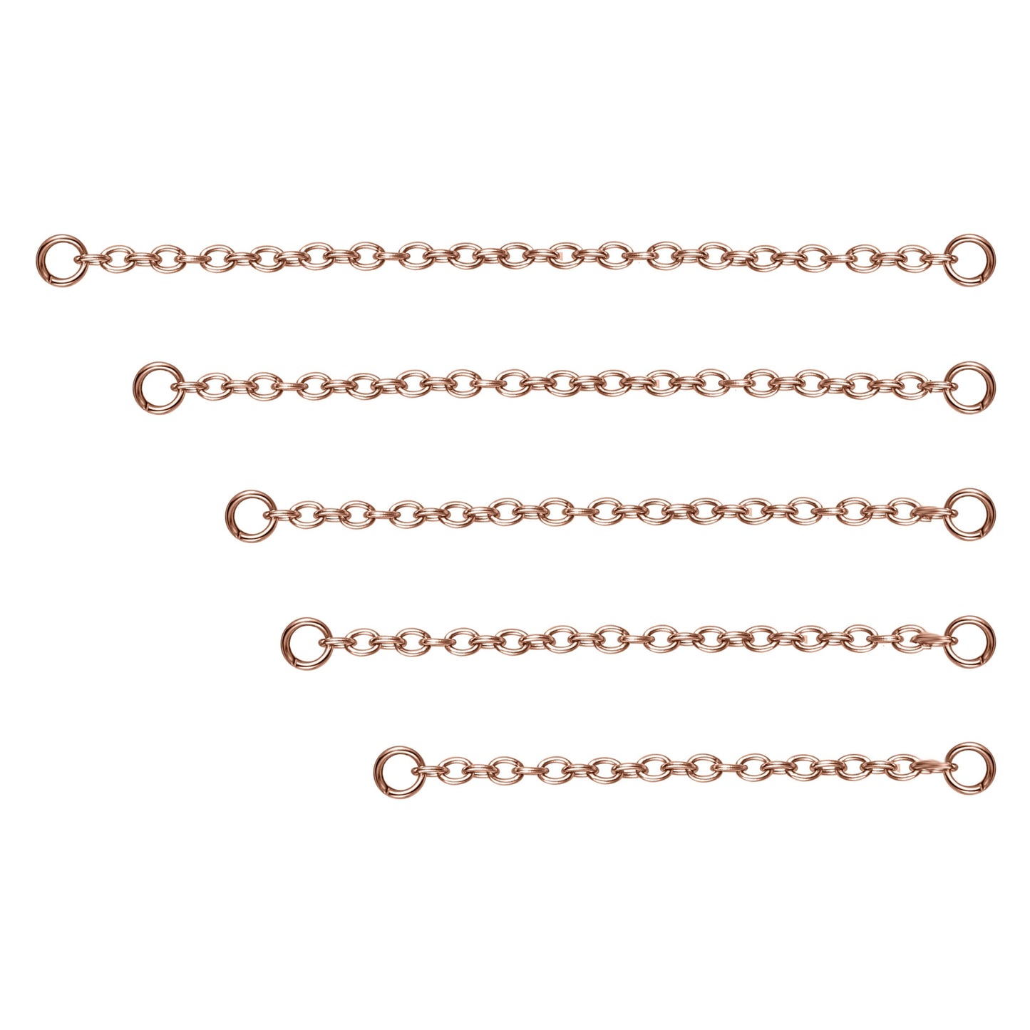 5pcs-set-stainless-steel-rose-gold-nose-stud-chain-economic-set