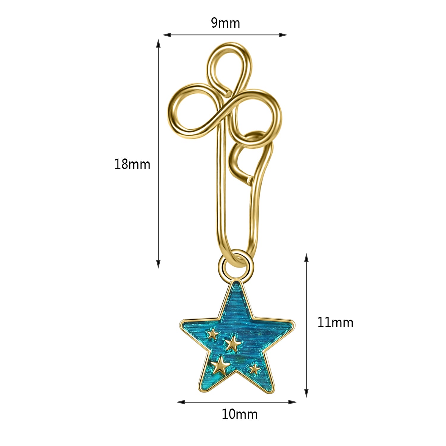 16g-gold-stainless-steel-u-shaped-nose-clip-drop-blue-star-moon-fake-nose-ring