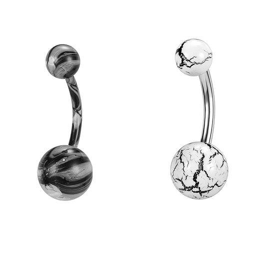 Steel-Balls-Painting-Belly-Button-Rings 