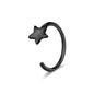 20G Black Silver Star Nose Ring C Shaped Nose Stud Stainless Steel Nose Rings Piercing