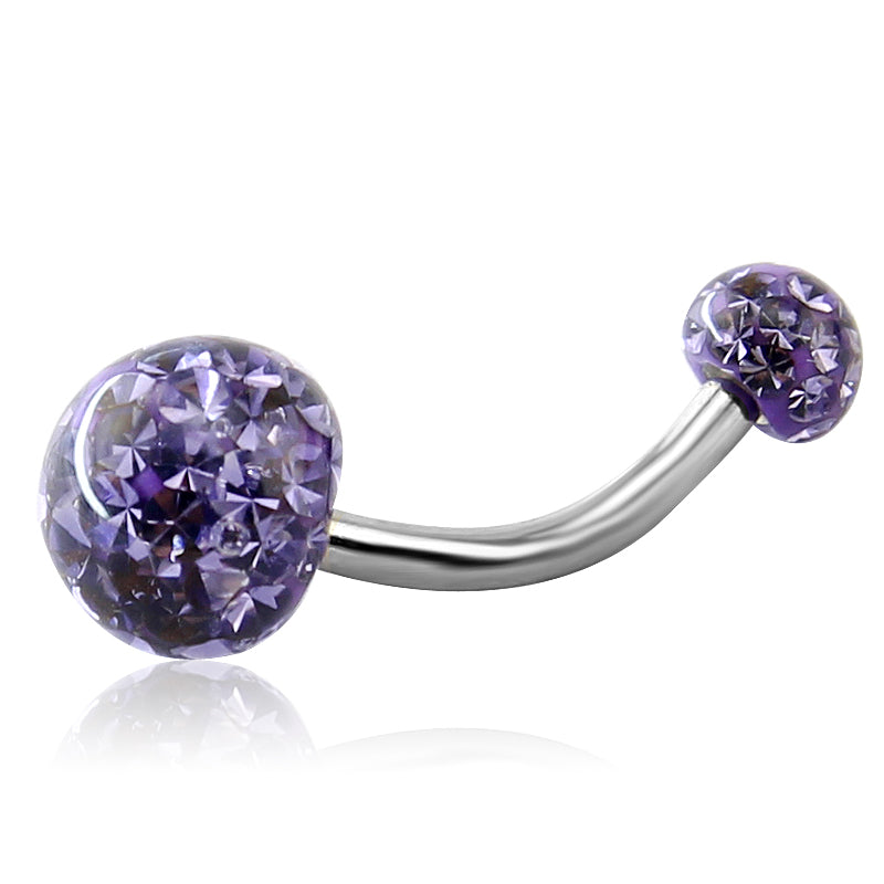 14g-Red-Double-Ball-Navel-Rings-Stainless-Steel-Cubic-Zirconia-Navel-Piercing-Jewelry