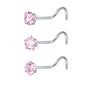 3-pcs-Set-20g-Nose-Stud-Piercing-Star-Round-Heart-Shape-Nose-Screws-Economic-Set