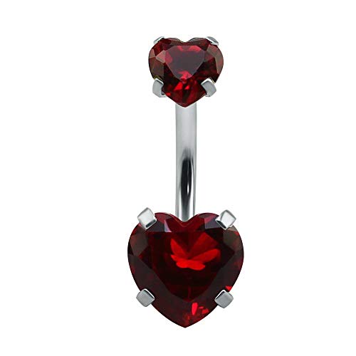 10pcs Round, Heart, Square, Star Cubic Zirconia Belly Button Rings-Economic Set