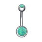 14g Fire Opal Belly Button Rings Surgical Steel Belly Navel Ring