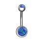 14g Fire Opal Belly Button Rings Surgical Steel Belly Navel Ring