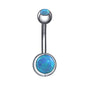 14g Fire Opal Belly Button Rings Surgical Steel Belly Navel Ring