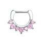 Pink-Crystal-Septum-Clicker-16g-Nose-Ring-Helix-Tragus-Cartilage-Piercing