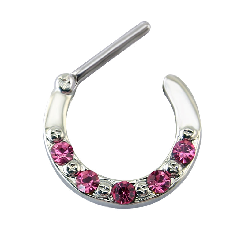 16G-Septum-Clicker-Pink-Crystal-Helix-Tragus-Cartilage-Piercing