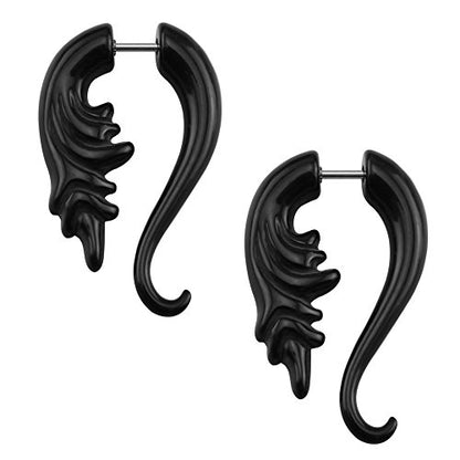 5~11 Pairs 16g Tribal Spiral Fake Gauges Acrylic Ear Tapers Fake plugs Horn-Economic Set