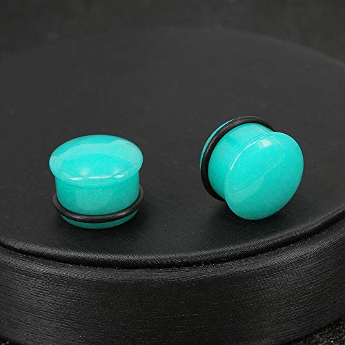 Mozambique Amazonite Natural Stone Ear Plug Gauge Single Flare Ear Expander