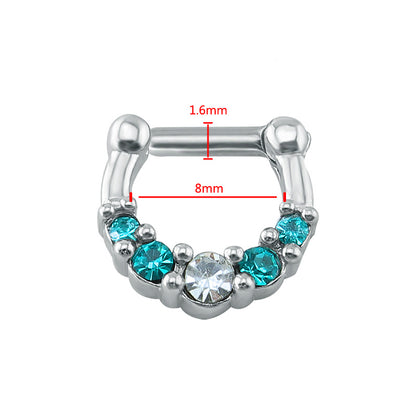 Blue-White-Zirconia-Septum-Clicker-16g-Helix-Tragus-Cartilage-Piercing-Jewelry