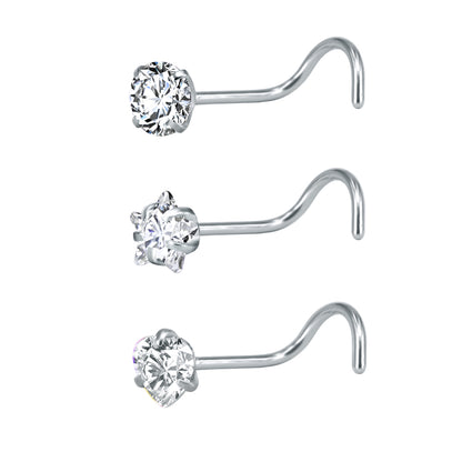 3-pcs-Set-20g-Nose-Stud-Piercing-Star-Round-Heart-Shape-Nose-Screws-Economic-Set